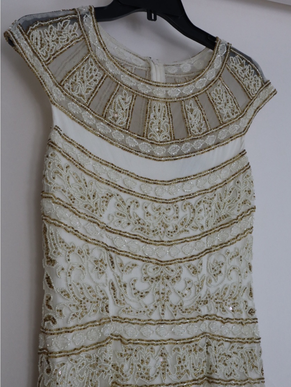Yvonne LaFleur Gold-Trimmed Beaded Midi Dress - Picture 4 of 6